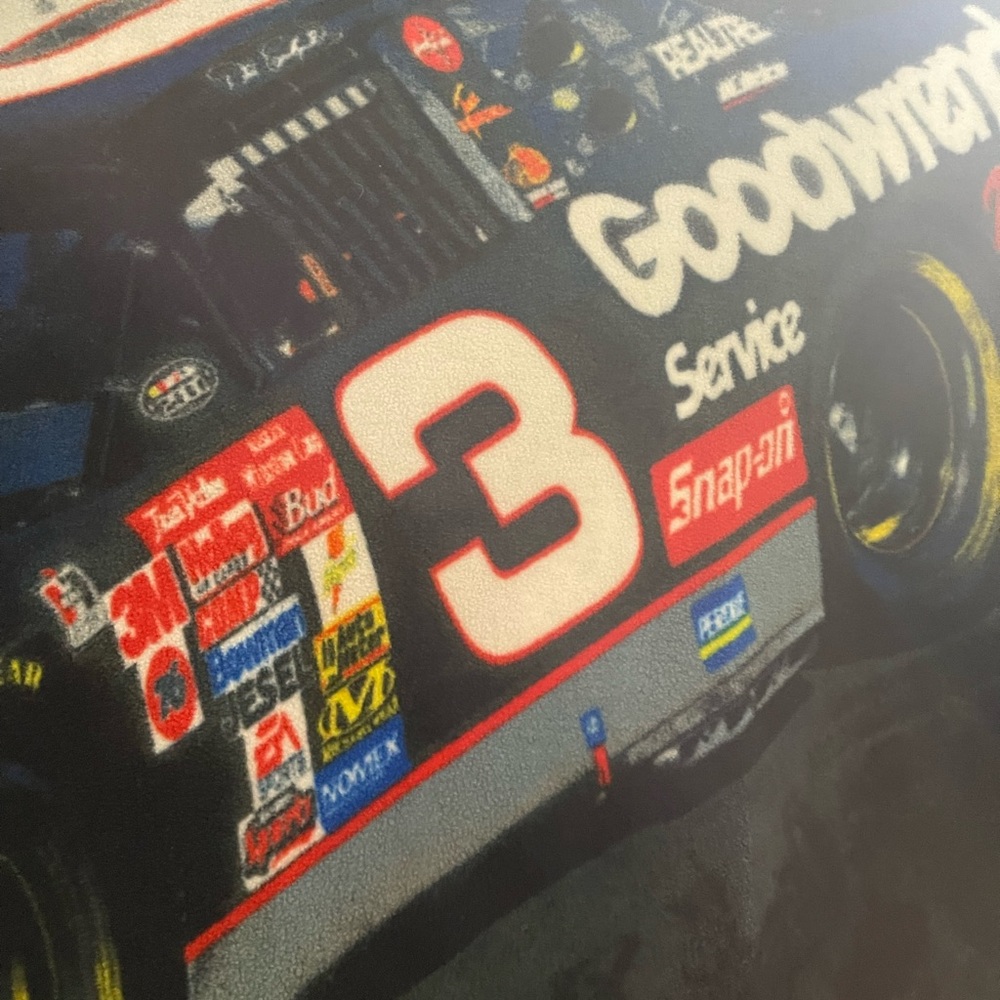 NASCAR Dale Earnhardt #3 Racing Y2K Fleece Blanket Double Sided 58x51 - Picture 3 of 7